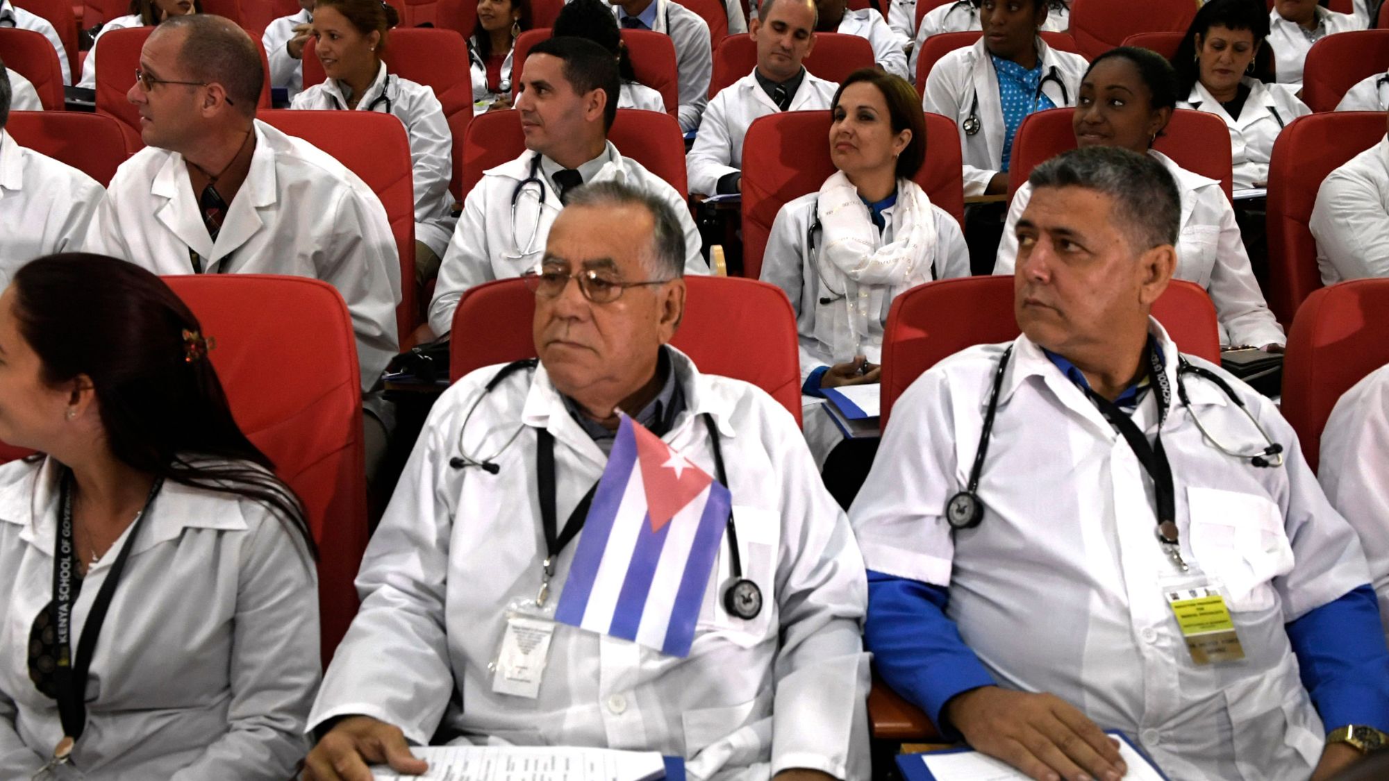 Some 100 Cuban doctors on an induction programme at the Kenya School of Government, on June 11, 2018 in Nairobi