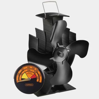 stove fan with a heat gauge