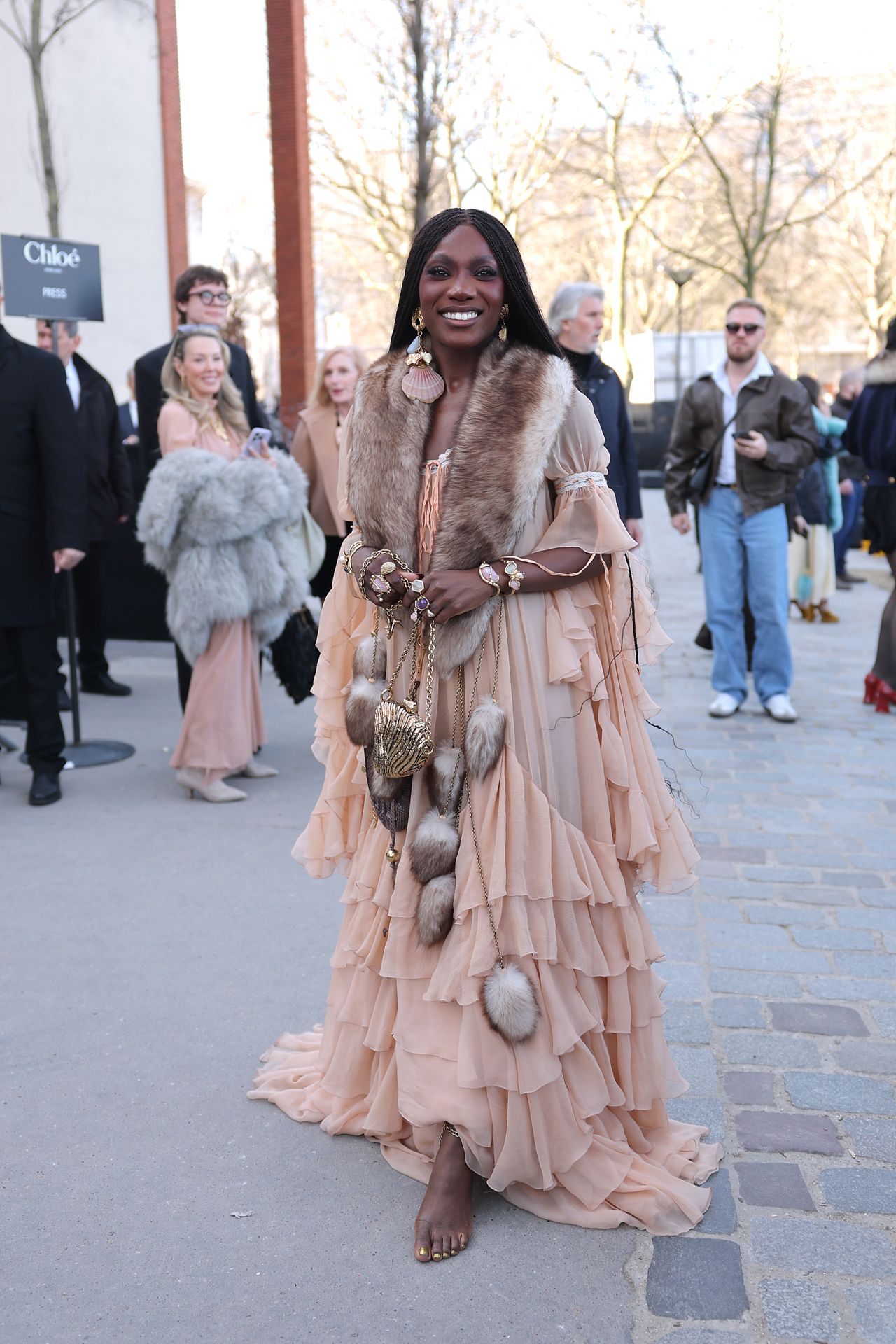 Doechii attends the Chloe Womenswear Fall/Winter 2025-2026 show as part of Paris Fashion Week at on March 06, 2025 in Paris, France. (Photo by Jacopo Raule/Getty Images)
