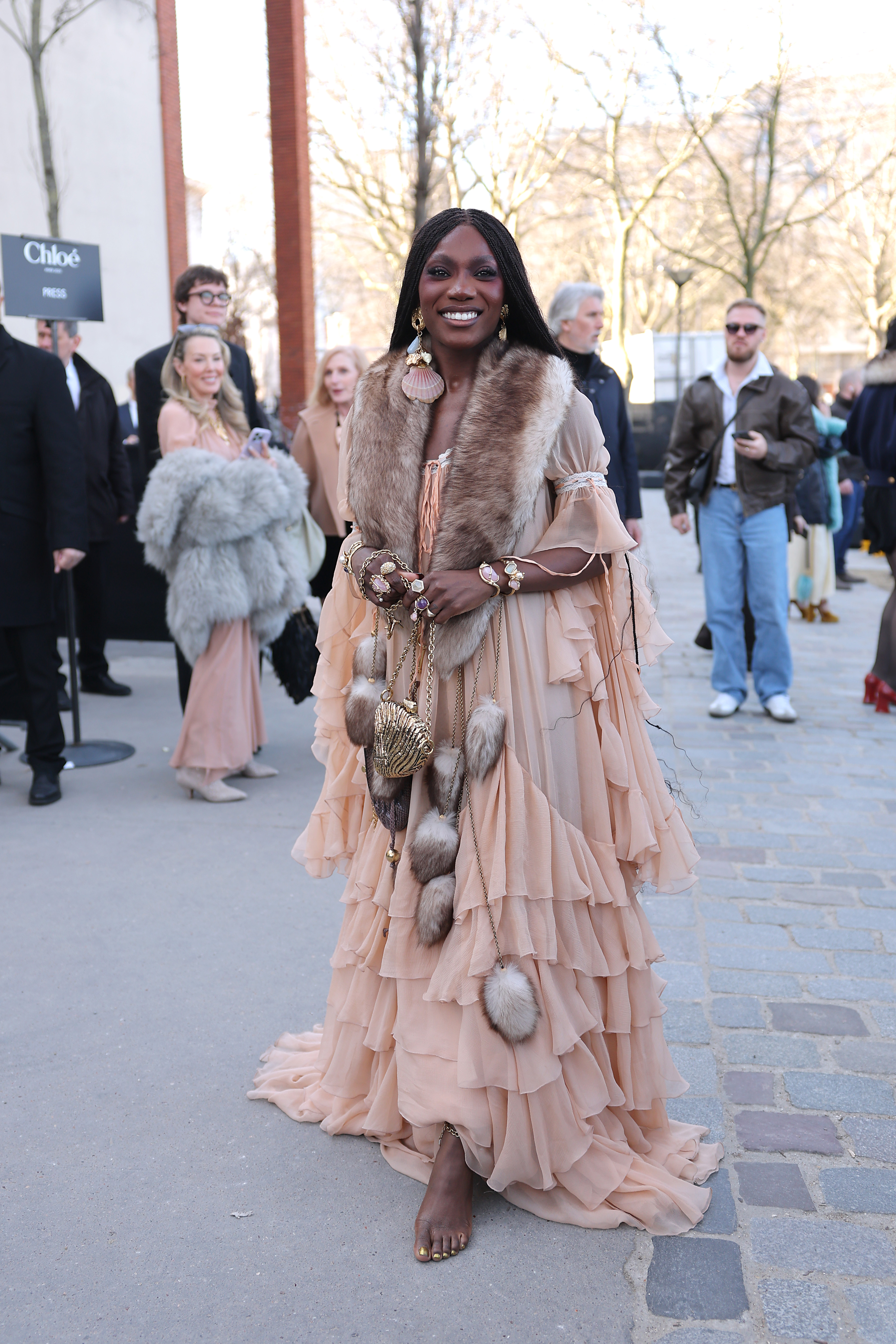 Doechii attends the Chloe Womenswear Fall/Winter 2025-2026 show as part of Paris Fashion Week at on March 06, 2025 in Paris, France. (Photo by Jacopo Raule/Getty Images)