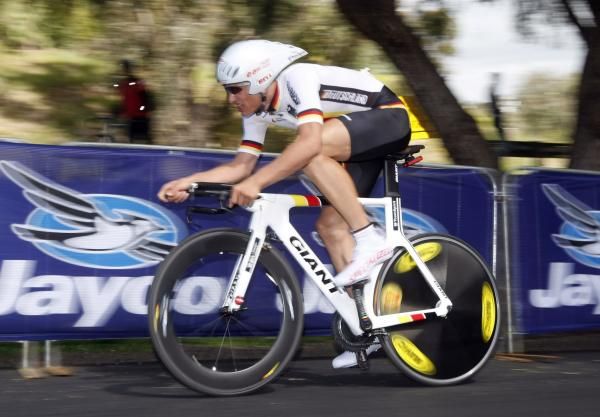 Marcel Kittel (Germany) looked like he might not make the podium, but a favourite faded in the final kilometres and couldn't hold his lead over the German.