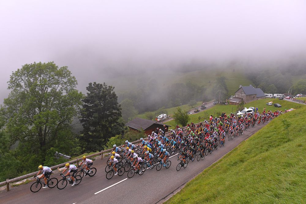 The peloton in action during stage 12 at the Tour de France