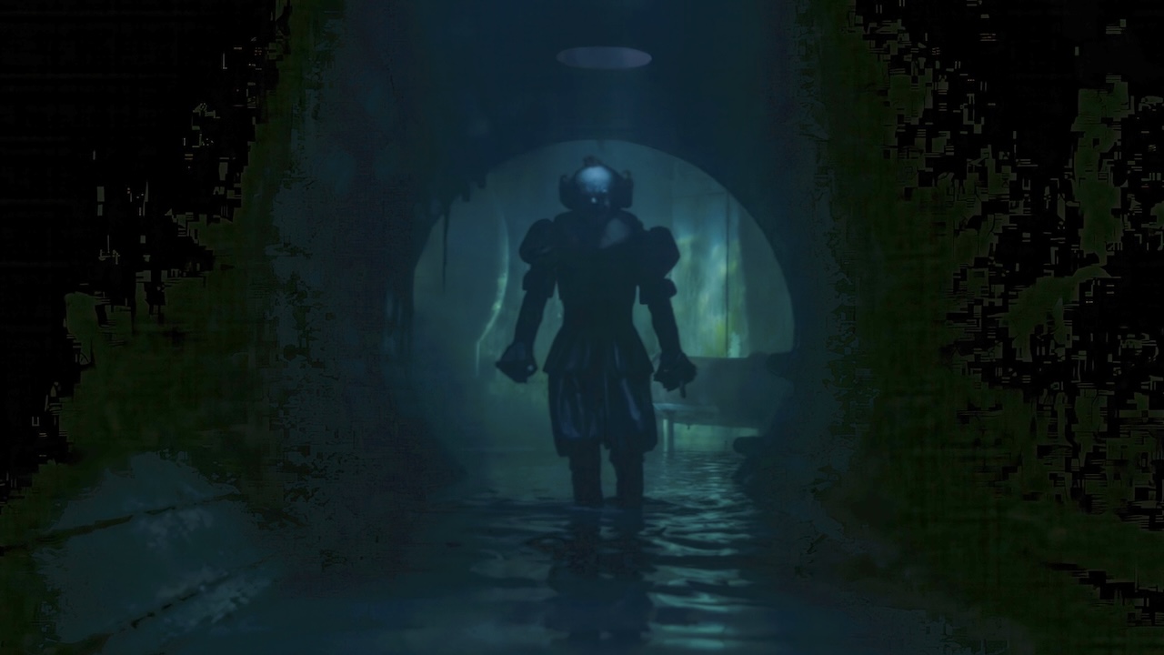 Pennywise in sewer tunnel in IT: Welcome to Derry