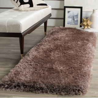 Brown shag rug
