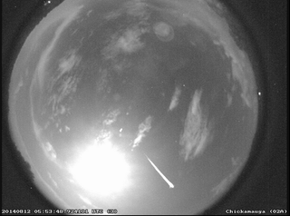 This fireball from the annual Perseid meteor shower was filmed over Chickamauga, Georgia, early Aug. 12 by NASA's All-sky Fireball Network.