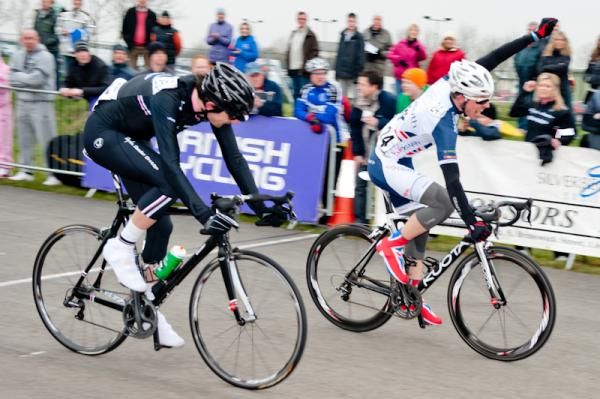 James Stuart takes the win from Andy Tennant.