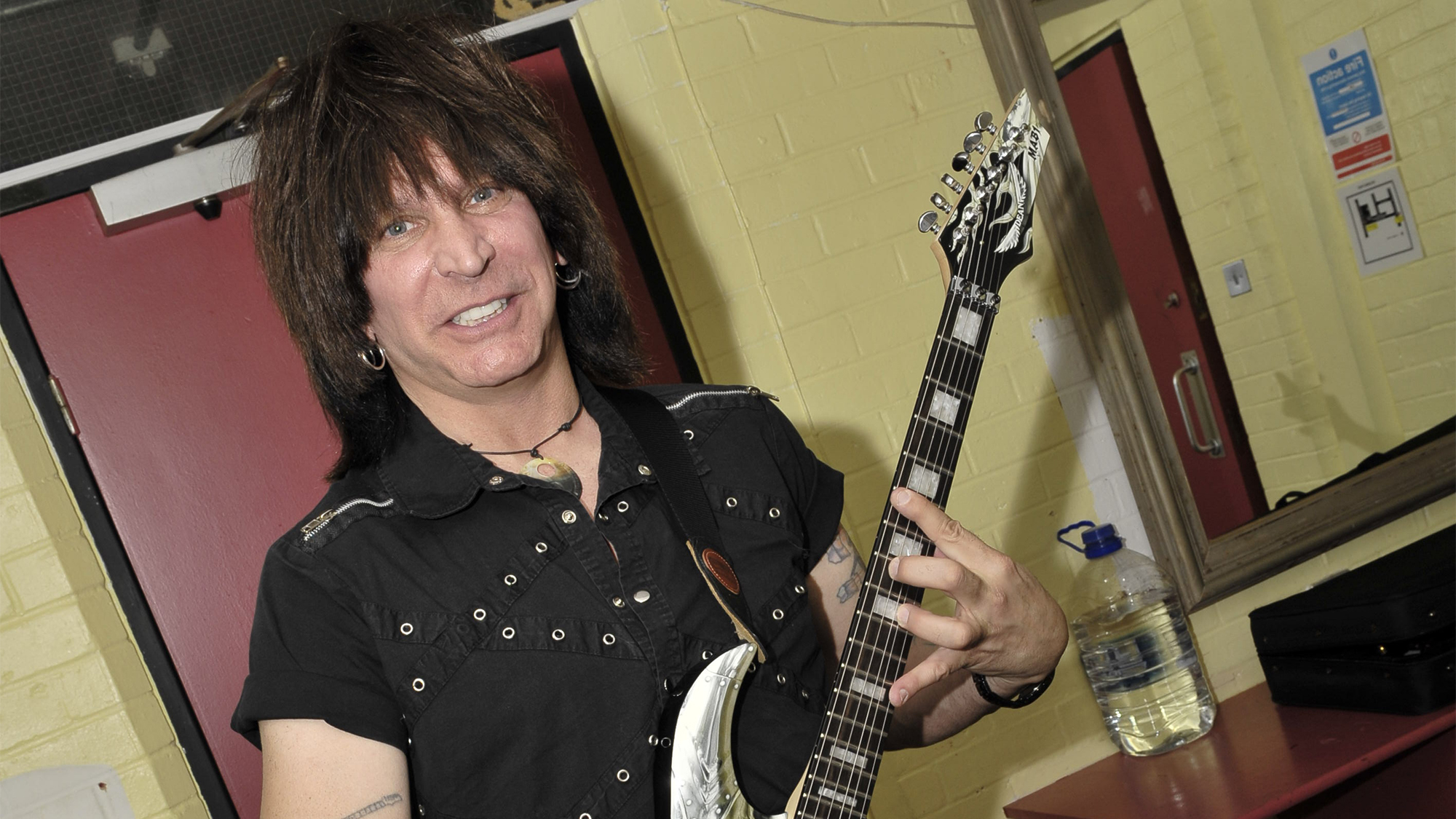 Michael Angelo Batio backstage during the Dean DOA event at the Albany Theatre, August 11, 2009, Deptford.