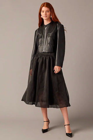 J.Crew September Collection 2023 | J.Crew Collection Jodie Leather Lady Jacket