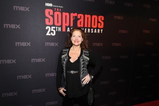 Aida Turturro attends HBO's "The Sopranos" 25th anniversary celebration on January 10, 2024 at Da Nico Ristorante in New York City.