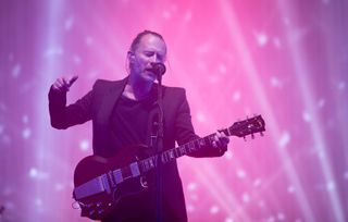 Radiohead's Thom Yorke performs at the 2017 Glastonbury Festival.