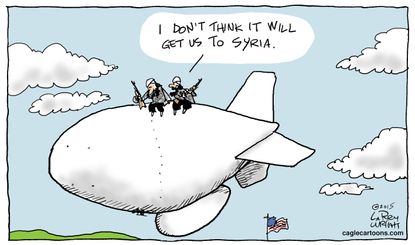 Editorial cartoon World ISIS Blimp Syria