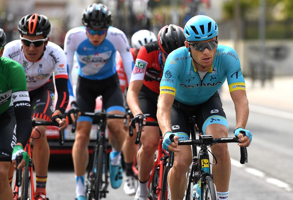 Andriy Grivko (Astana) leads the breakaway
