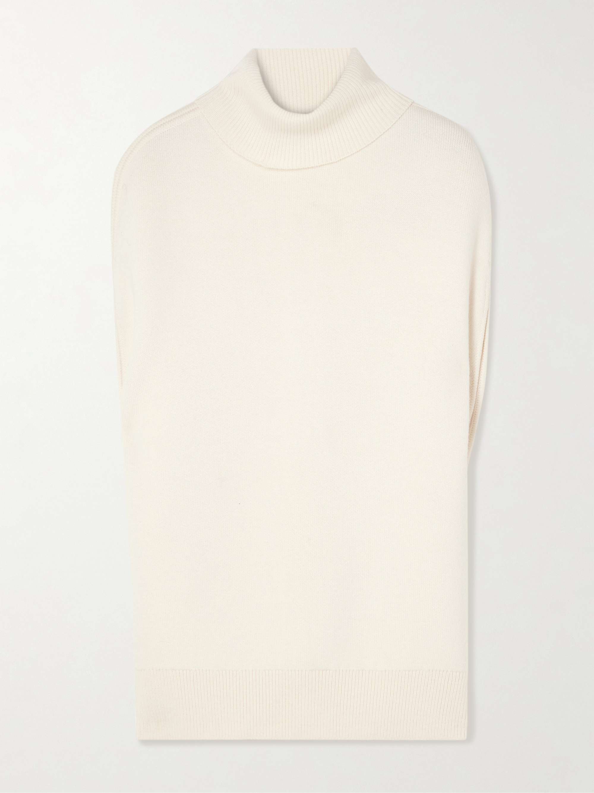 Oversized Knitted Wool Turtleneck Tank