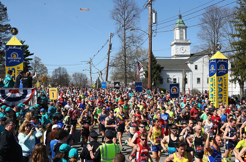 Boston Marathon runners in 2016.