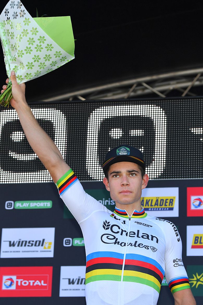 Wout Van Aert on the Zonhoven podium