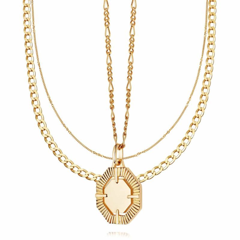 daisy london gold ELEVATED HEIRLOOM NECKLACE LAYERING SET