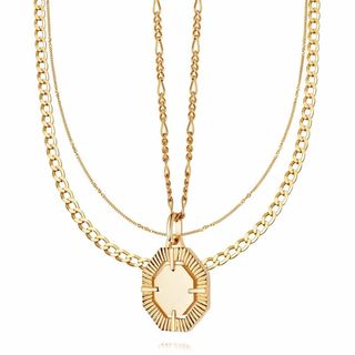 daisy london gold ELEVATED HEIRLOOM NECKLACE LAYERING SET