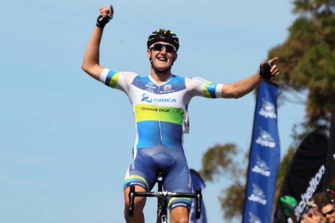 Luke Durbridge (Orica-GreenEDGE) enjoys his victory