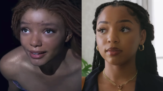 Halle Bailey in The Little Mermaid and Chloe Bailey in Strung 