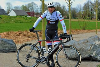 Fabian Cancellara (Trek-Segafredo) with his farewell Paris-Roubaix Trek Domane SLR