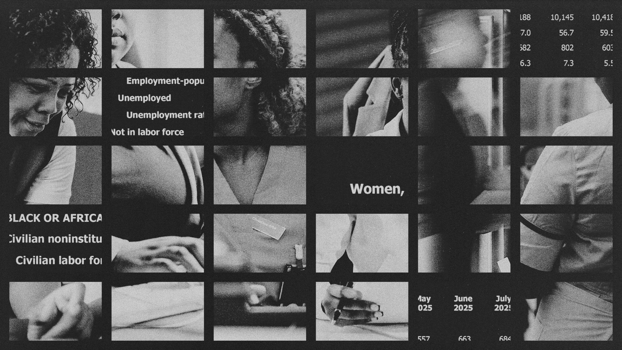 Photo composite illustration of Black women in various professions