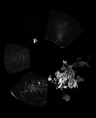 First images of a human made object touching a comet