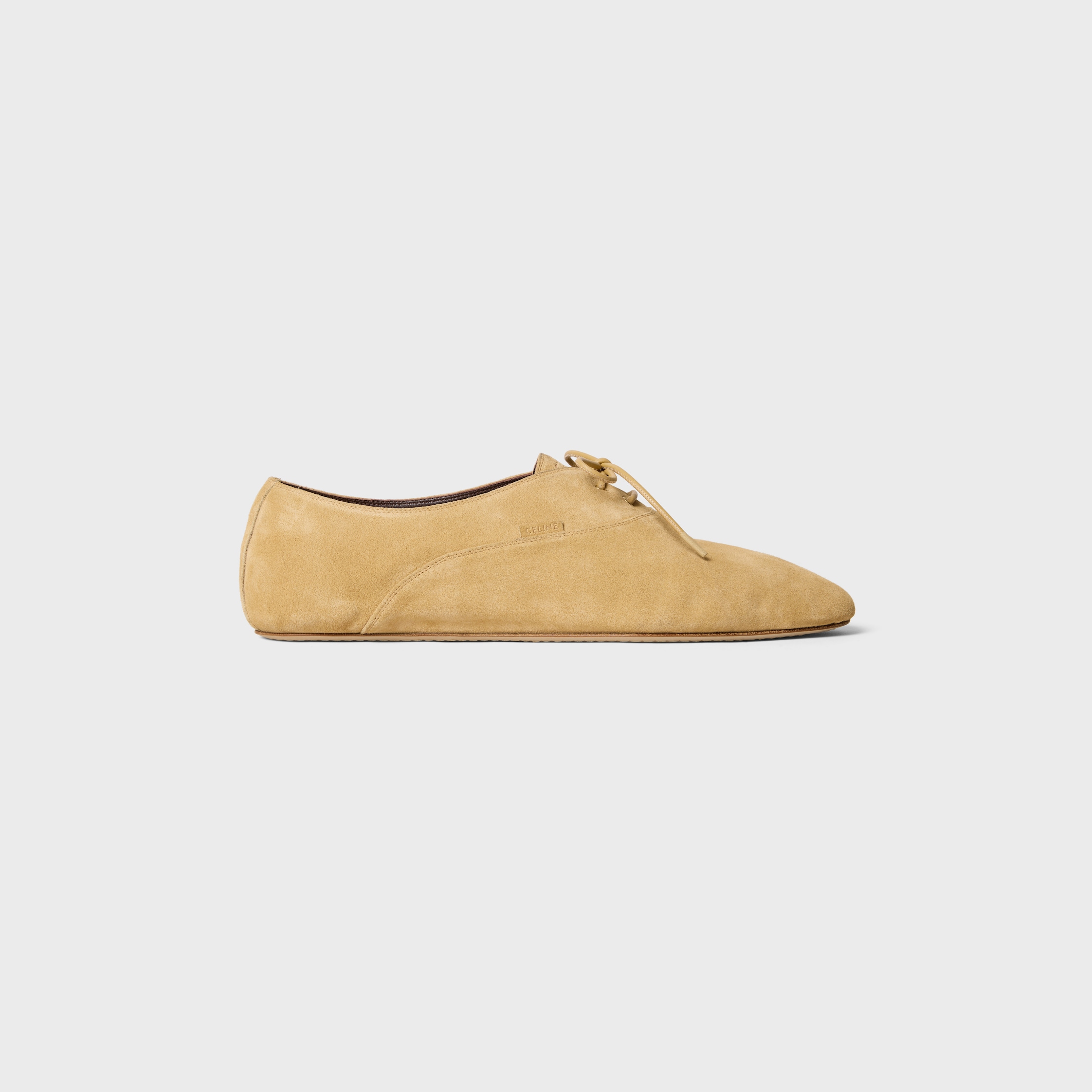 Ballet Lace-Up Shoe in Suede Calfskin