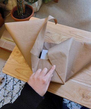 viral christmas wrapping hack that uses little tape