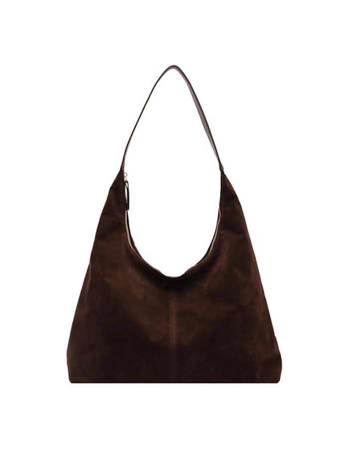 Women’s Trendy Suede Tote Bag Shoulder Bags for Women Fall Underarm Bag Winter Hobo Bag Work Purses Suede Travel Handbag