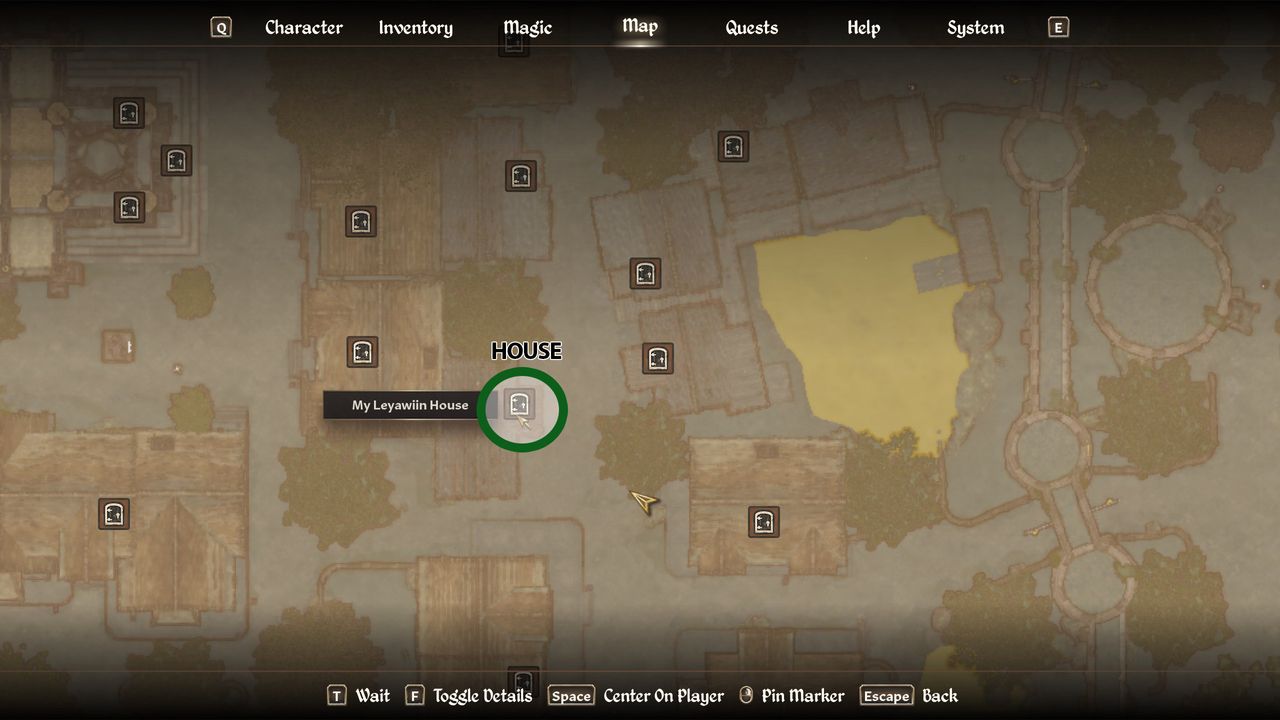 A map of Leyawiin in Oblivion Remastered