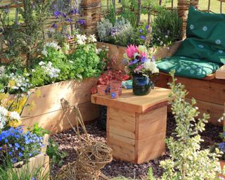 'Take some Thyme' show garden by Down 2 Earth Garden Design at Harrogate Spring Flower Show 2019