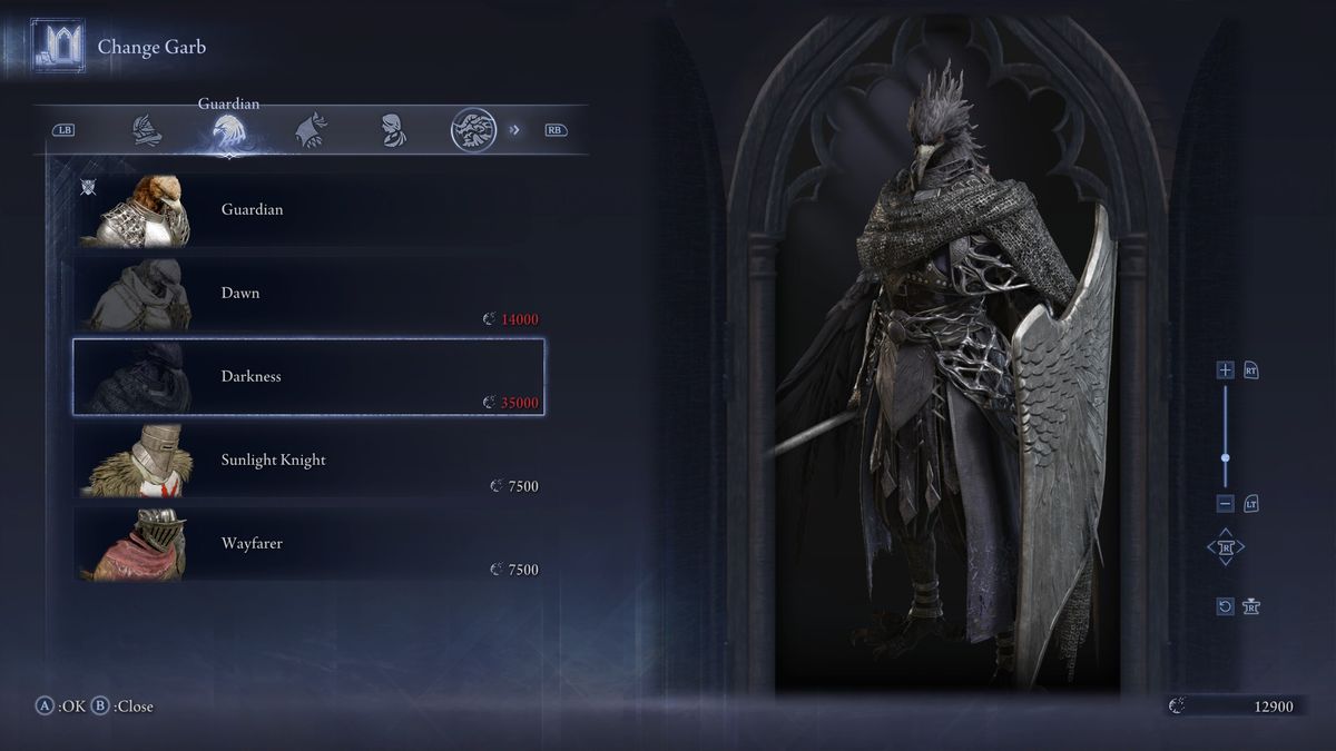 Elden Ring Nightreign outfits - Darkness Guardian