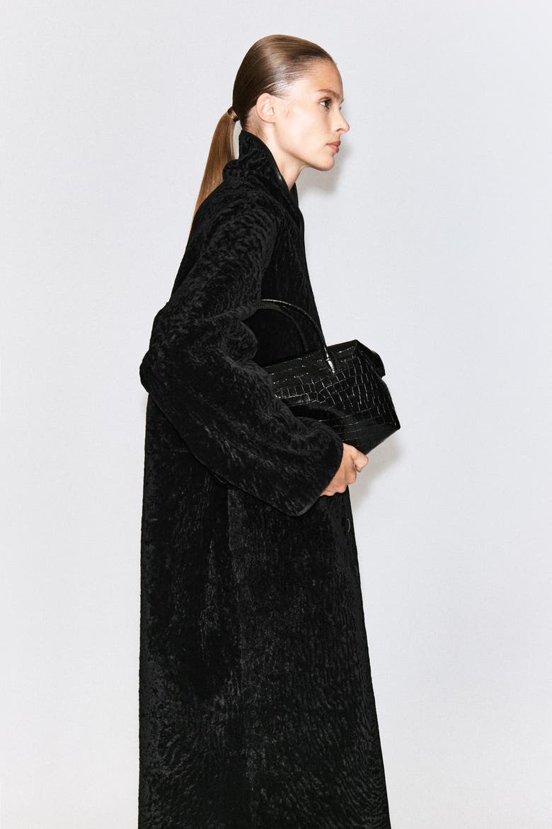 Montmartre Bowling Bag - Croc-Effect Leather