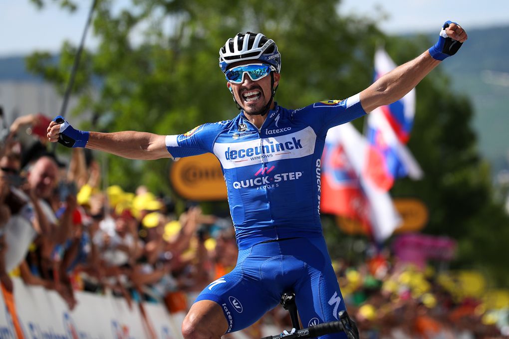 Julian Alaphilippe (Deceuninck-Quick Step) wins stage 3 at the Tour de France