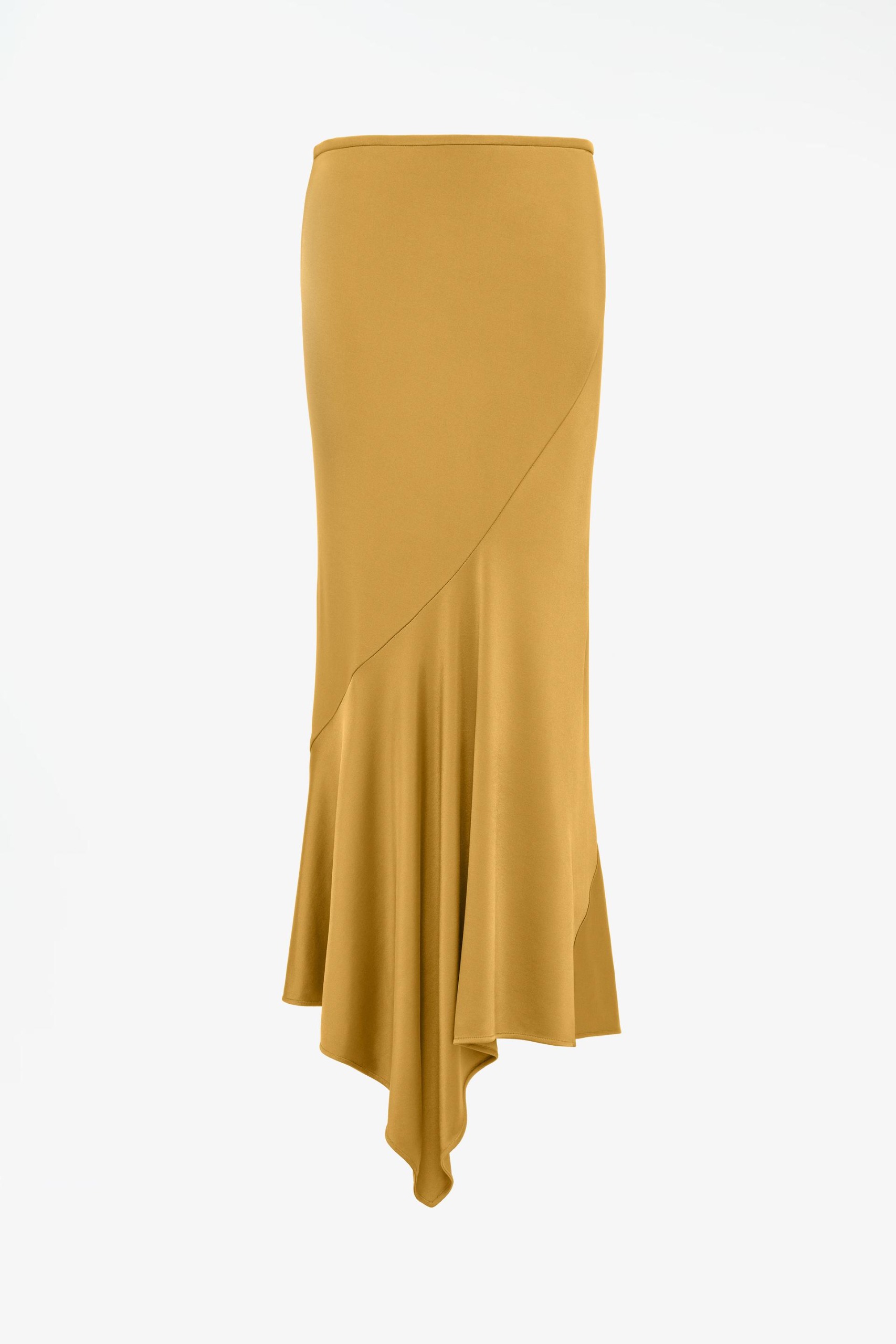 Limited Edition Asymmetric Cut Skirt - Ocher - Xs