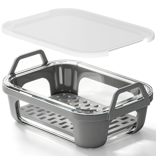Snuggery Small Air Fryer Glass Baking Dish With Lid for 8&amp;ndash;10qt Air Fryer