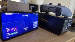 Poco F6 Pro and the Sony PlayStation DualSense controller