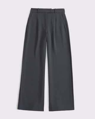 A&f Harper Tailored Premium Crepe Ultra-Wide Leg Pant