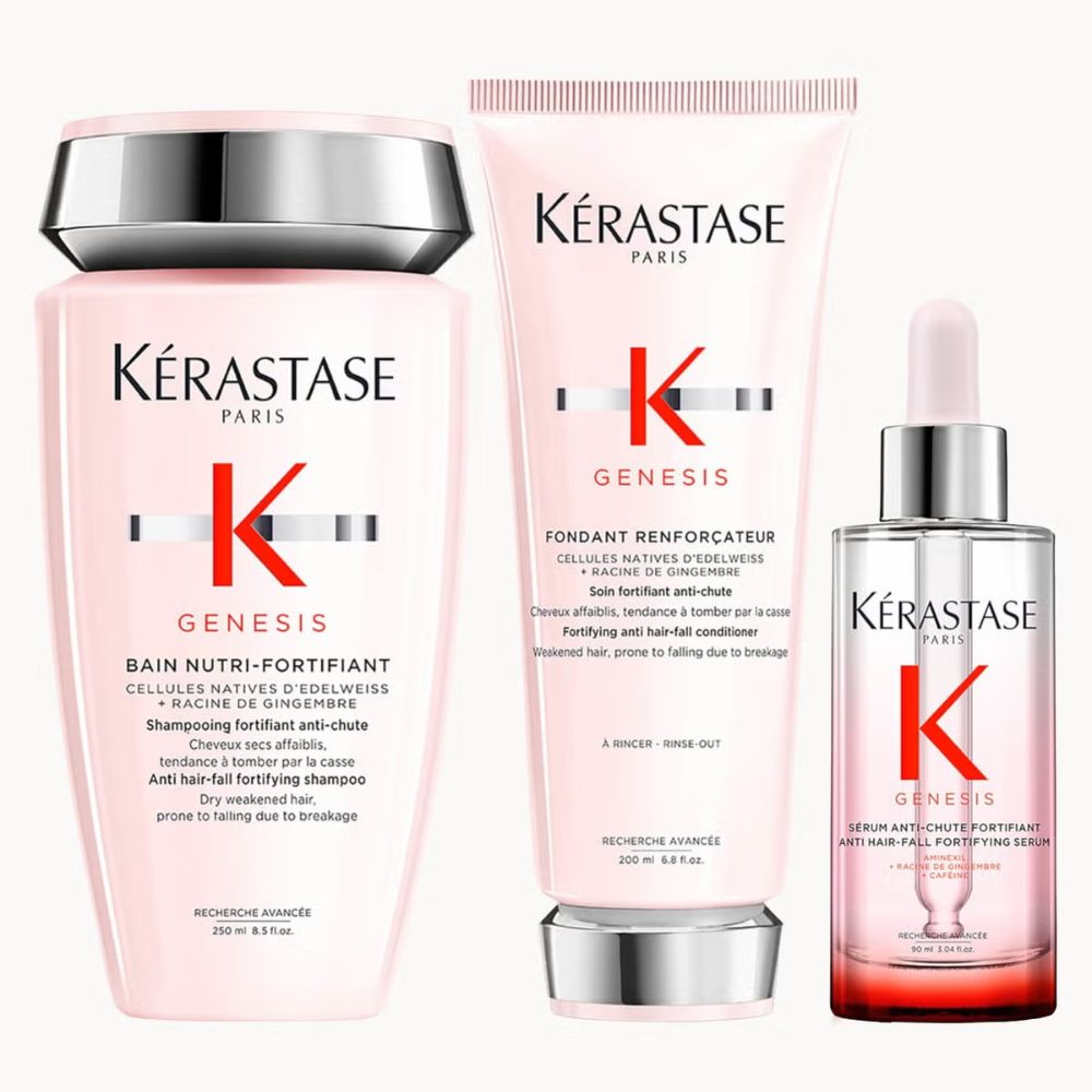 K&amp;eacute;rastase, Genesis Shampoo, Conditioner and Serum Hair Trio Routine