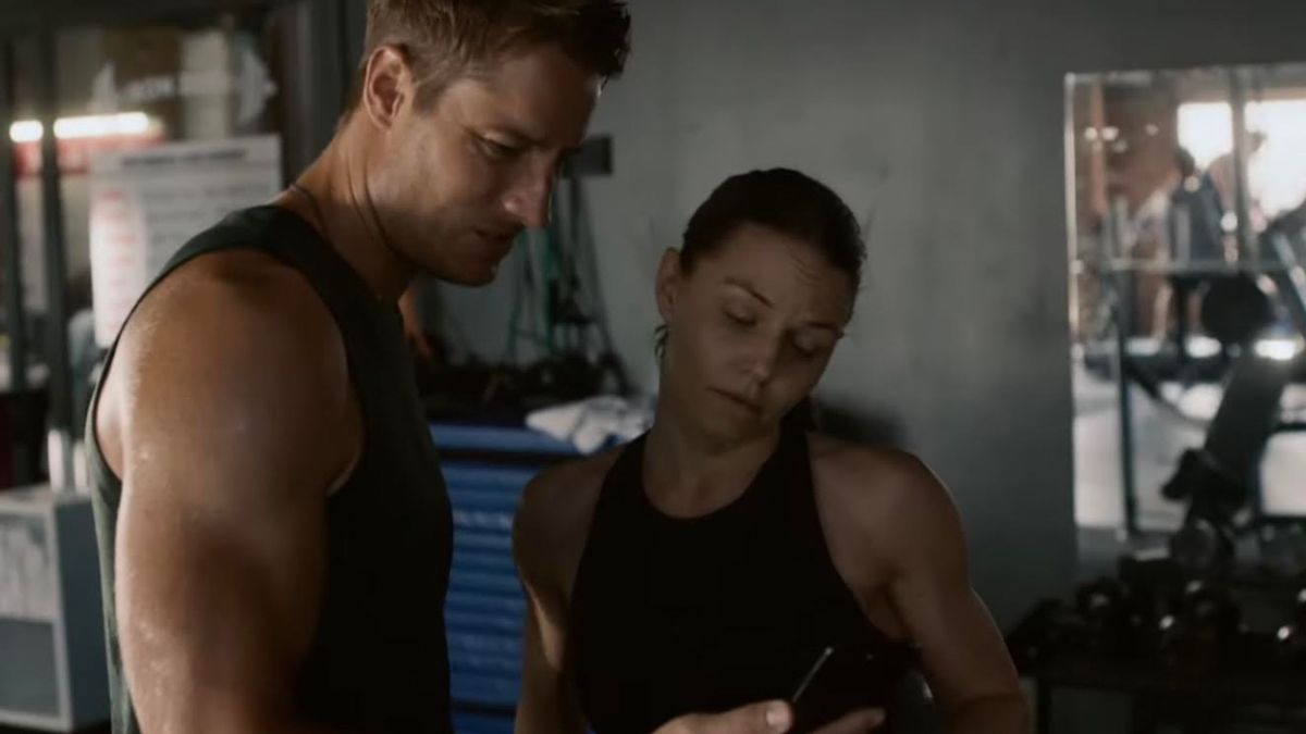 Justin Hartley and Jennifer Morrison in This Is Us.