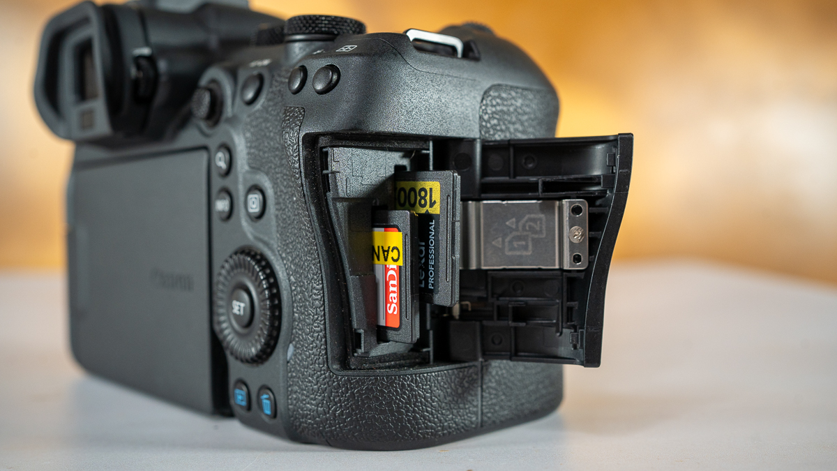 card slots on the Canon EOS R6 II