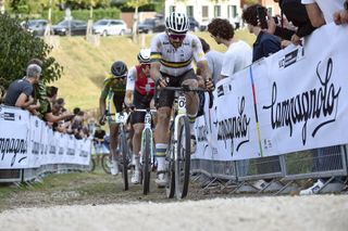 Nathan Haas in action at the first UCI Gravel World Championships