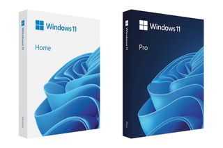 Windows 11 product retail boxes for Home and Pro versions