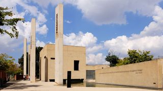 An exterior shot of the Apartheid Museum in Johannesburg, South Africa