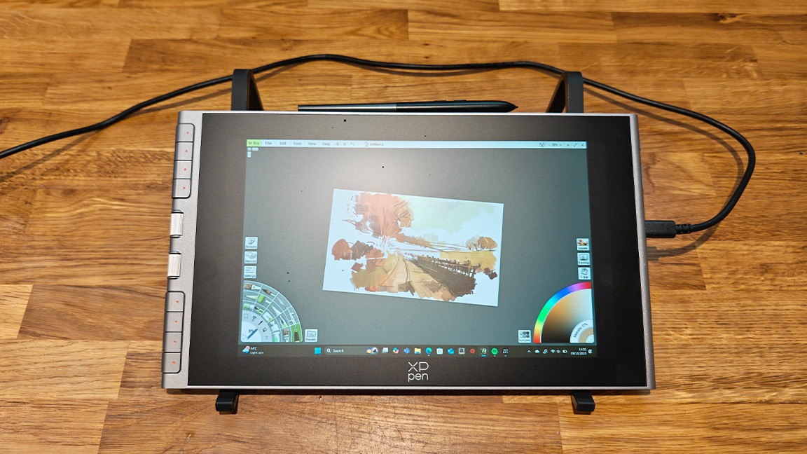 XPen Artist 12 (3rd gen) review: tablet on a wooden table