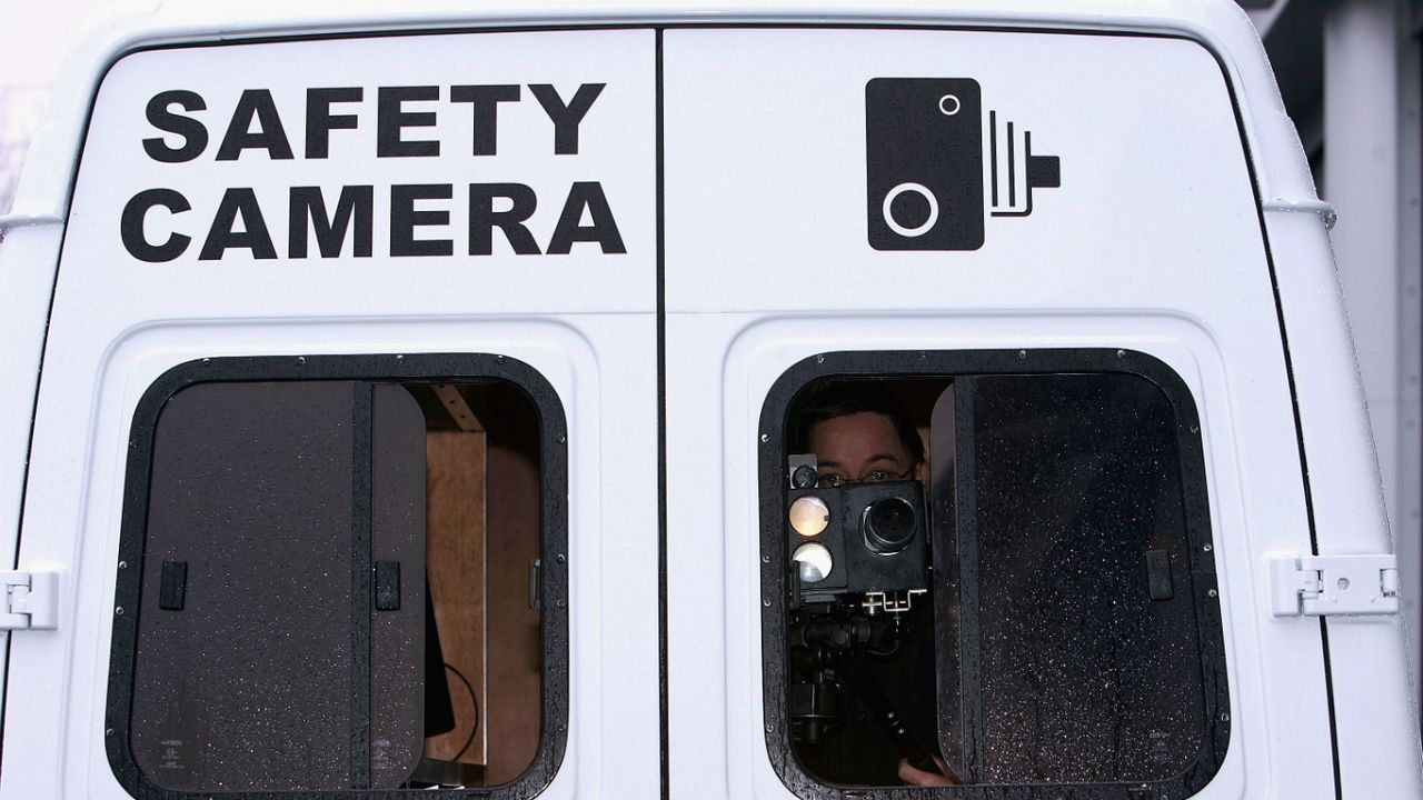 Police speed camera van