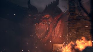 Dragon breathing fire
