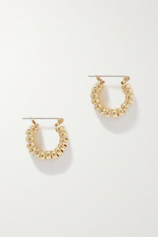 + Net Sustain Mini Camilla Gold-Plated Recycled Hoop Earrings