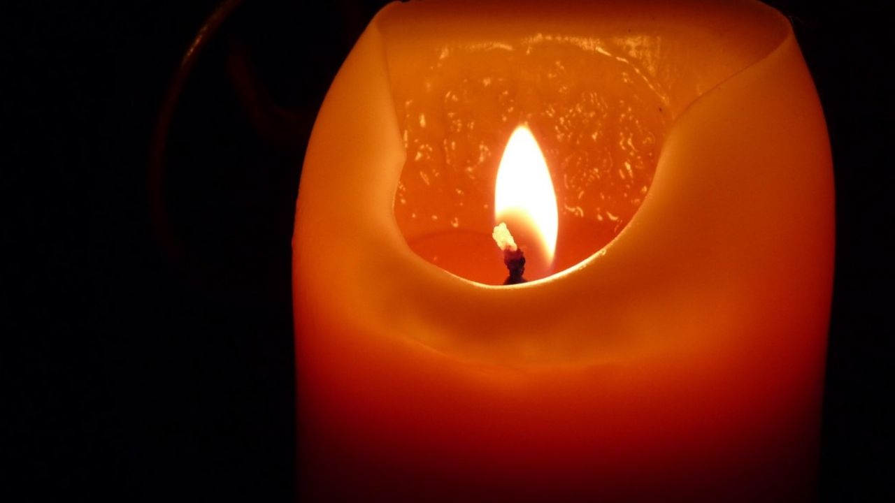 A burning candle