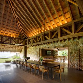 Dining area in coastal mexican home